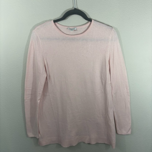 J. Jill Soft Pink Cotton Knit Sweater XS Feminine Top Coastal Grandma Balletcore - Picture 7 of 12